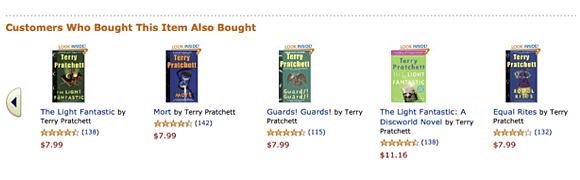 Terry Pratchett books at Amazon
